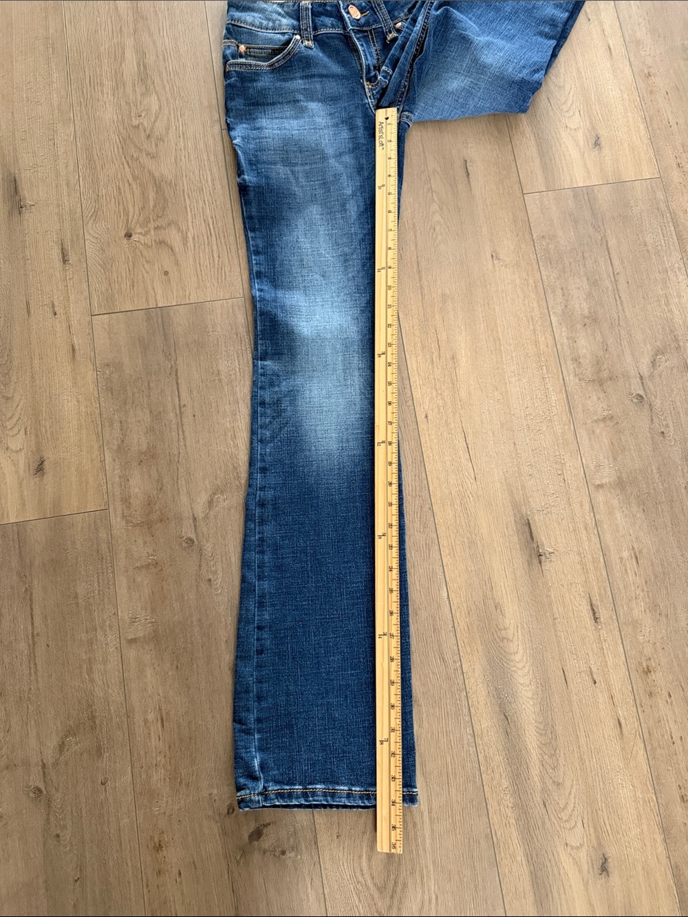 Wrangler Low Rise Boot Cut Dark Wash Jeans Sz 0 Western Rodeo 34" Inseam Stretch - Picture 10 of 10